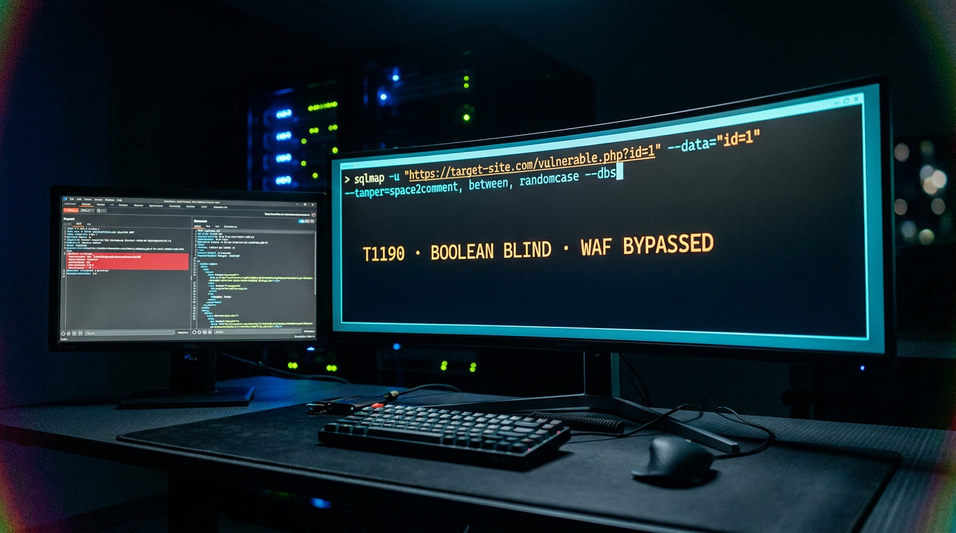 sqlmap обход WAF: ручная настройка tamper-цепочки и слепая инъекция на практике