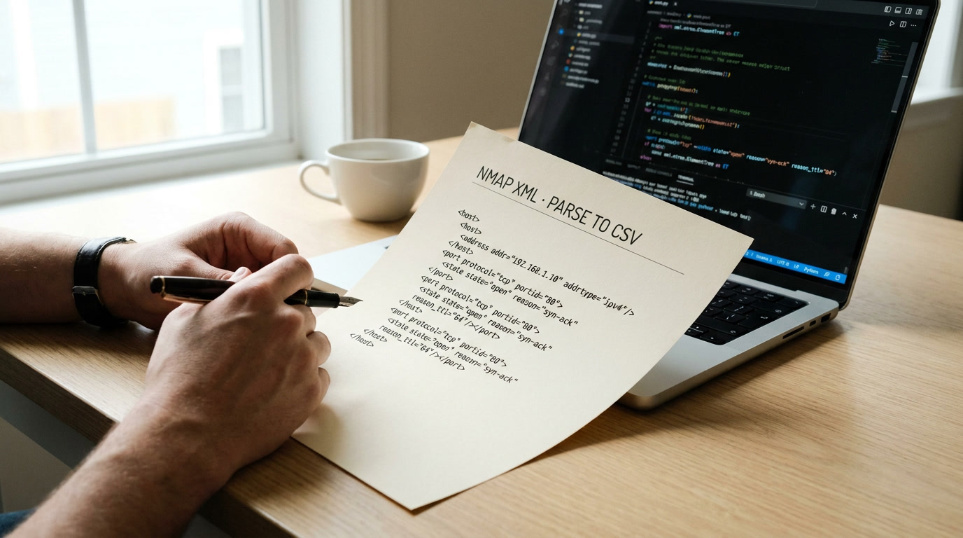 Парсинг вывода Nmap на Python: от XML до готового отчёта