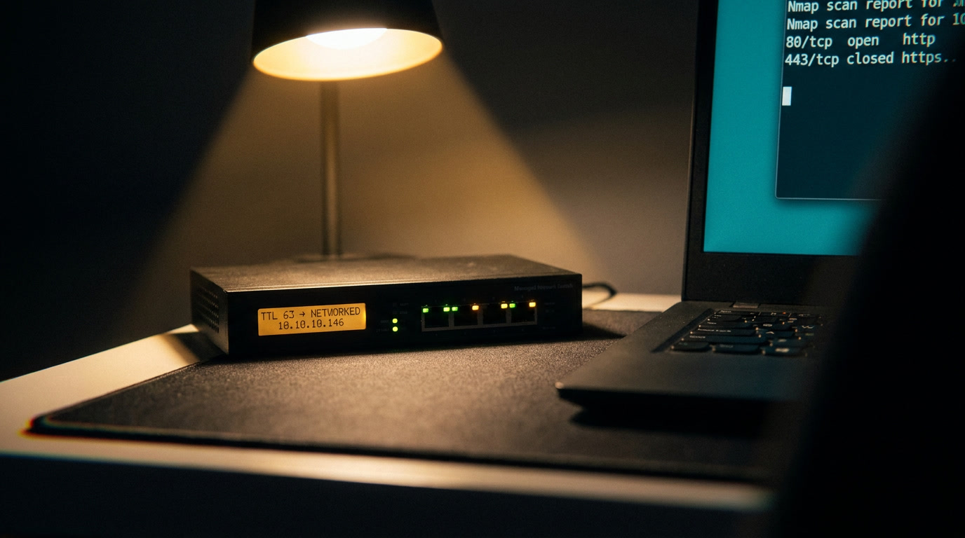 HTB Networked прохождение: анализ TTL и маршрутизации вместо угадывания эксплойтов