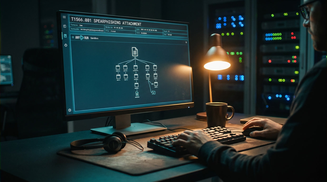 Анализ фишинга в песочнице ANY.RUN: разбор письма и восстановление цепочки заражения