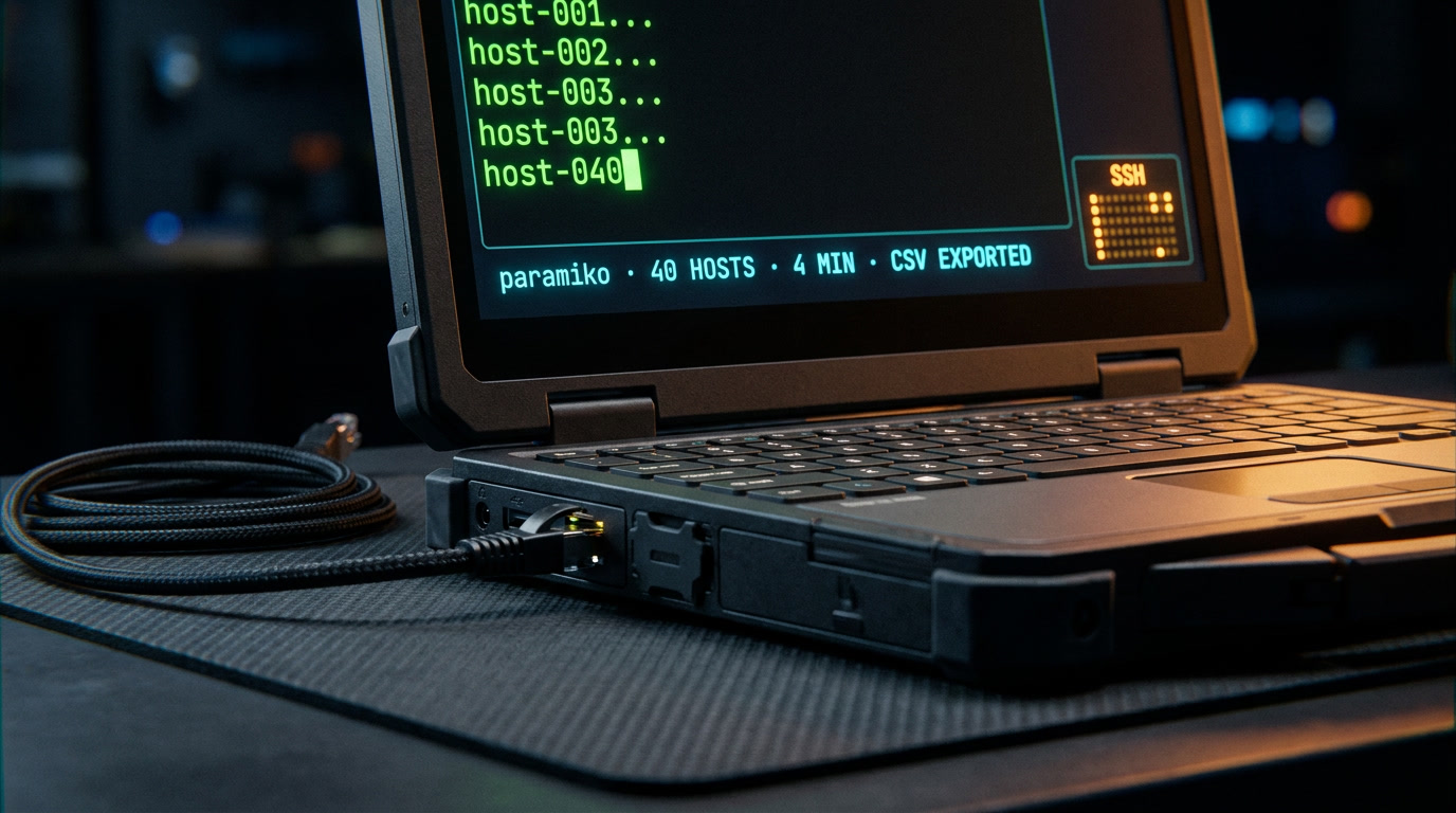 Автоматизация сбора данных с хостов Python: скрипт на 40 машин вместо ручного SSH