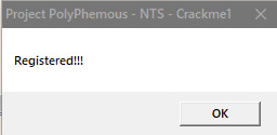 Повторный запуск модифицированного Crackme